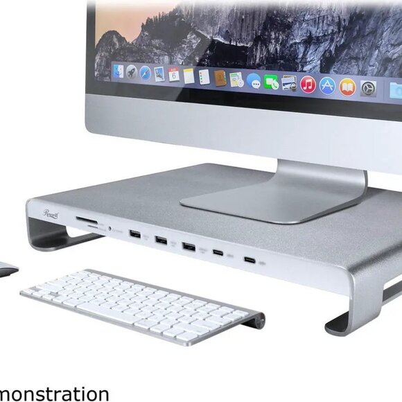 Rosewill 11-Port Monitor or Laptop Docking Station Stand with Fast Charging 100W - Picture 2 of 2
